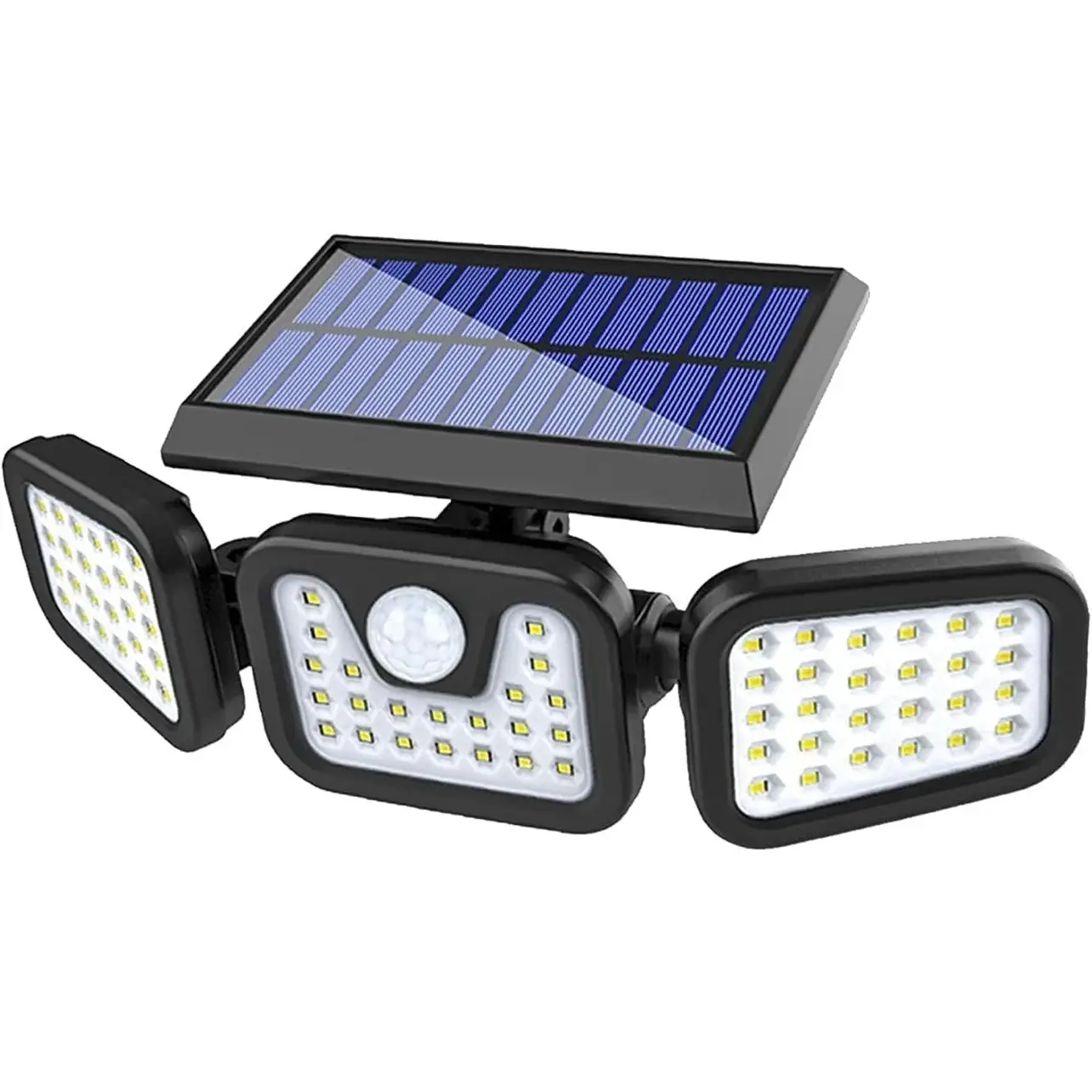 【2025 New】Solar Security Motion Lights, with 3 Adjustable Heads, Powered Out Door Flood 6500K Bright Sensor IP65 Waterproof Lights for Garage, Yard ,