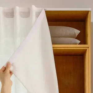 1pc Self-Adhesive Cozy Curtain Decoration, Home Decoration Curtain, No Drilling Easy Installation, Lightweight Light Filtering, Perfect for Living Room Bedroom Kitchen