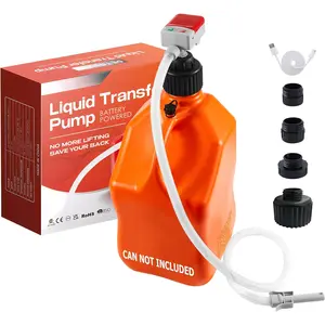 Transfer Pump   Electric Portable Gas Can Tank Pump for Gasoline Diesel kerosene Liquid with Flexible Hose Race Jug Adapter(Can Not Included)