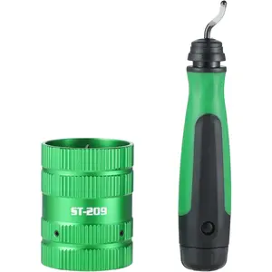 Pipe Deburring Reamer Tool Set, Copper PVC Pipe Deburring Plumbing Tools, 1/4" to 1-5/8" Inner Outer Conduit Reamer Deburring Tool with Pen Reamer Burr Remover