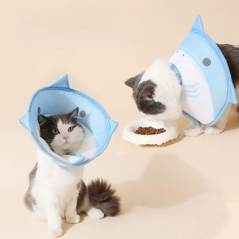 Multi-Size Soft Artificial Leather Pet Recovery Collar for Cats & Dogs - After Surgery Anti-Lick, Prevents Biting Protective Headgear, Training Aid, No