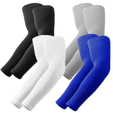 Unisex Sun Protection Sleeves, Sports Arm Sleeves, Outdoor Arm Sleeves, UV Arm Sleeves, Cooling Protective Sleeves, Cooling Arm Covers, Cooling Tattoo Cover for Sports Cycling and Golf, Knitted Textile for All Adults