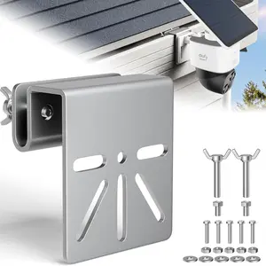 Stainless Steel Camera Mount Bracket, No Drilling Installation, Compatible with Eufy S340, Solocam E30, Reolink Trackmix, Tapo C425, Solar Panel Use