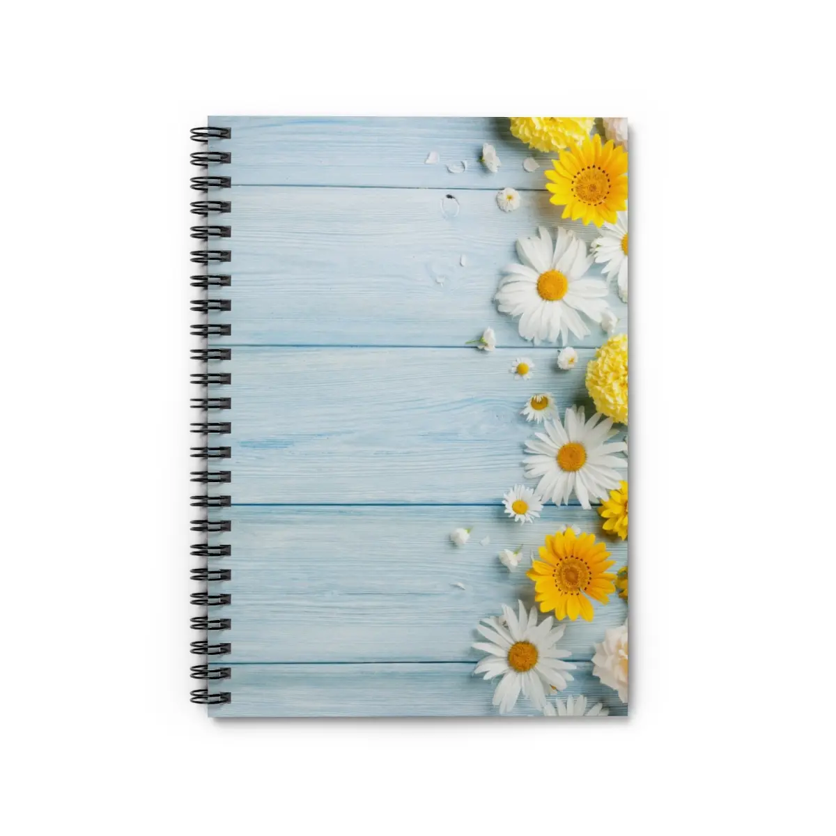Yellow and White flower Spiral Notebook - Ruled Line