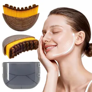 Multifunctional Lymphatic Contour Face Brush, Lymph Drainage Facial Brush and Chin Contour Massager with Storage Box, Ergonomic Oval Head Design, Dry Cleansing Brush for Face Massage, Perfect Holiday Gift for Friends and Family, Christmas Gift
