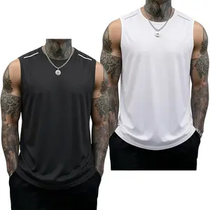 2PCS men’s fitness tank tops, casual sleeveless muscle T-shirts, bodybuilding T-shirts, men’s crew-neck compression shorts for basketball, sports tank tops, solid color design, summer style. Father’s Day Gift Recommendations