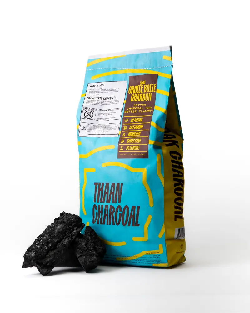 Thaan Charcoal 100% Oak Large Lump Natural Hardwood Charcoal, easy lighting, smooth smokey flavor. For an unforgettable Tomahawk Steak, Grill with the best tasting, sustainable charcoal available.  Don't mind if I wagyu. outdoor bbq