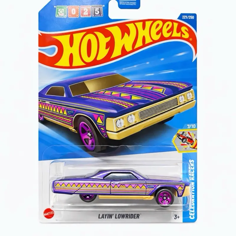 Hot Wheels Layin' Lowrider Celebration Racers 221/250 Purple & Gold Diecast Car Model 7/10 Rc Cars