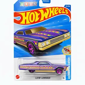 Hot Wheels Layin' Lowrider Celebration Racers 221/250 Purple & Gold Diecast Car Model 7/10