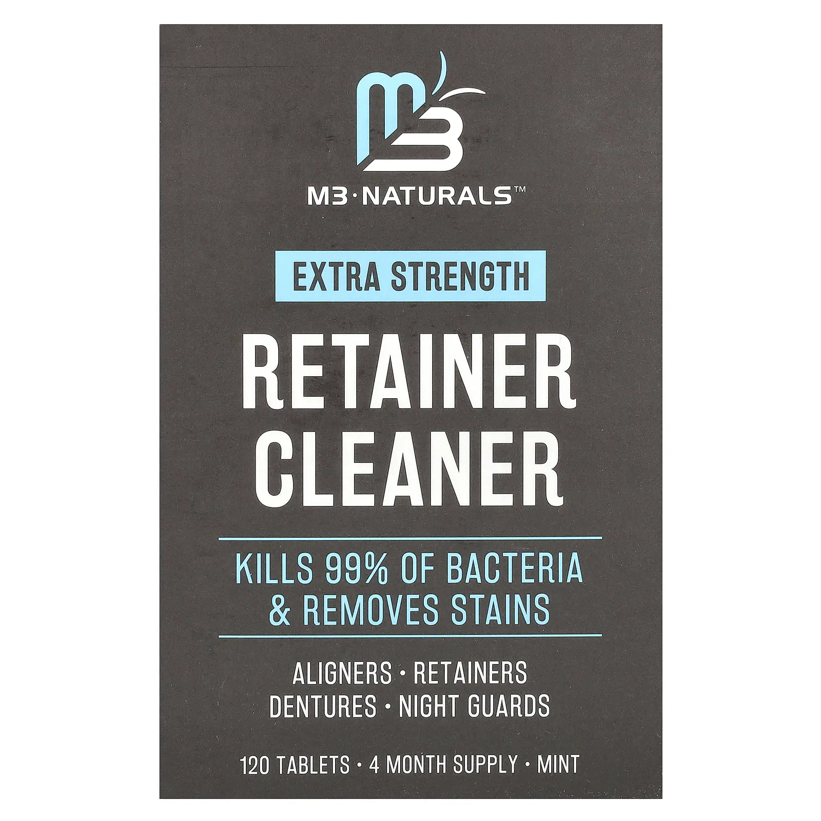 M3 Retainer Cleaner, Mint, 120 Tablets | HSA/FSA Eligible