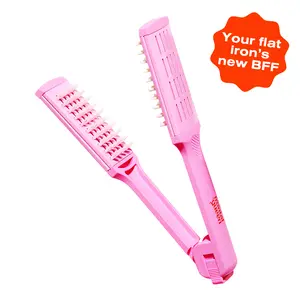 The Frontal Queen Hair Chaser Brush Professional Straightening Brush - Heat Resistant Bristles for Silk Press High Temperature Resistant Lightweight Ergonomic Design for Salon-Quality Results