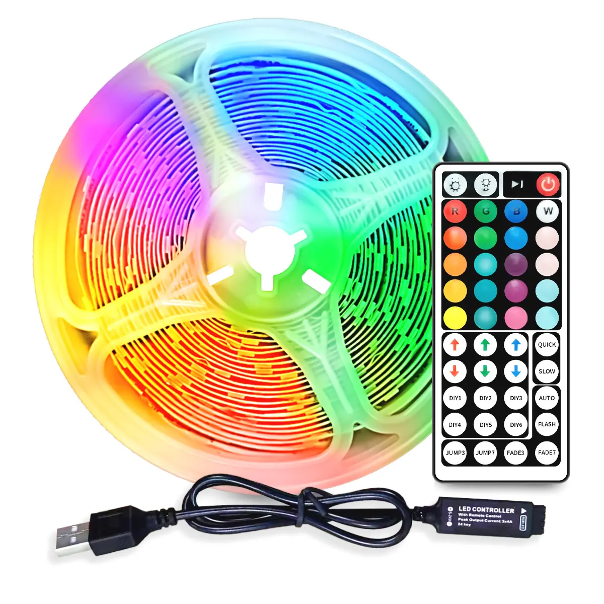 DAYBETTER 100ft RGB Color Changing LED Strip Lights (2 Rolls) with 44-Key Remote & App Control, Music Sync for Bedroom, Party Home Decor
