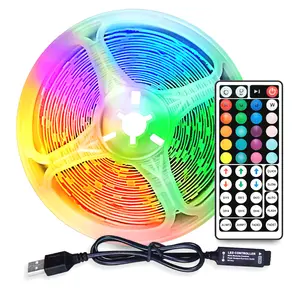 DAYBETTER Led Lights for Bedroom 100ft (2 Roll), Color Changing RGB Led Strip Lights with 44 Keys Remote and App Control, Music Sync Led Lights for Room Kitchen Party Home Decor