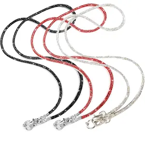 Rhinestone Decorated Crossbody Bag Chain, 1 Count Shiny Bag Strap, Rhinestone Straps, Fashionable Bag Accessories for Women & Men, Identification Badges & Supplies