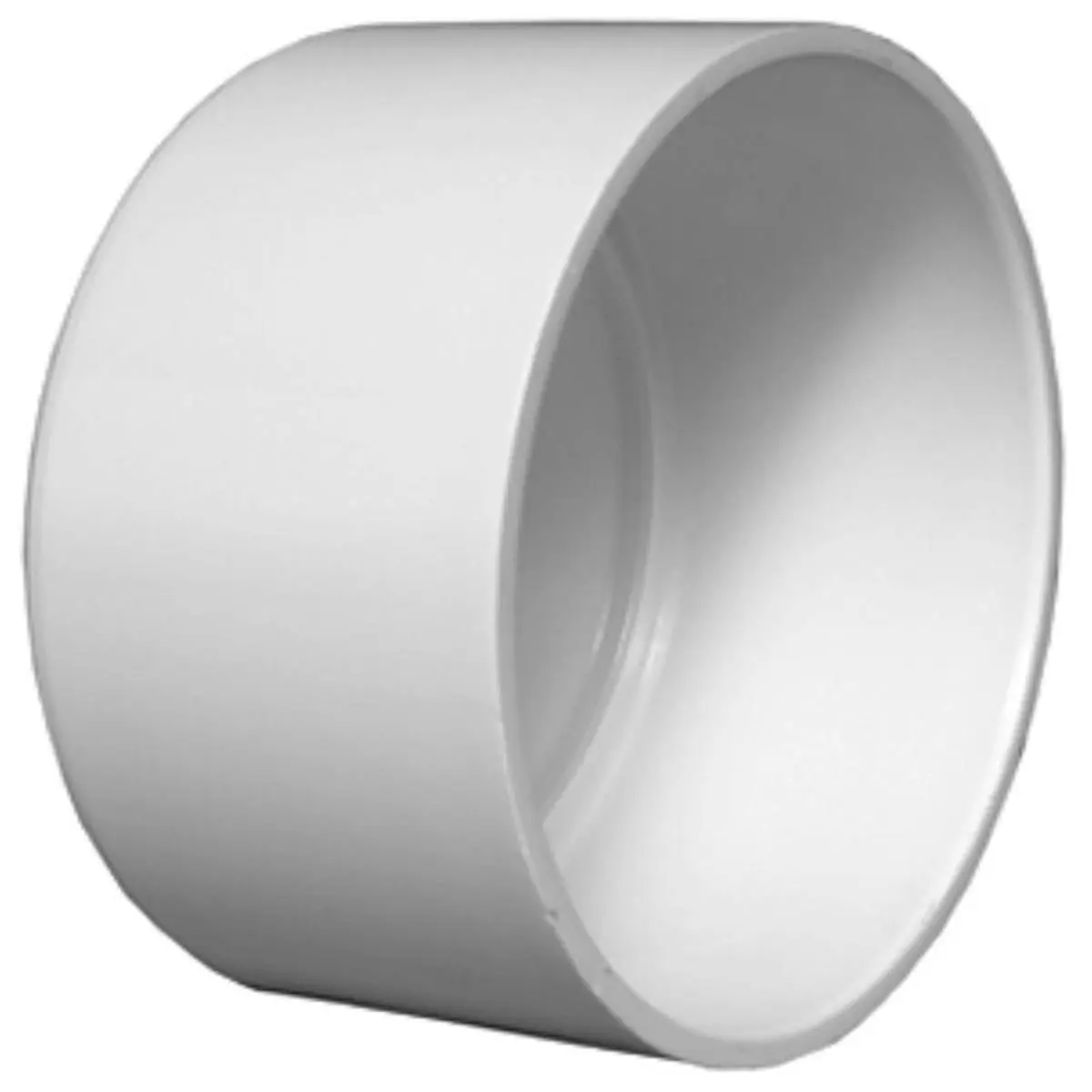 Charlotte Pipe and Foundry 3 in. White PVC Pipe Cap, Schedule 30 DWV Fitting for Sealing Waste and Sewer Drains