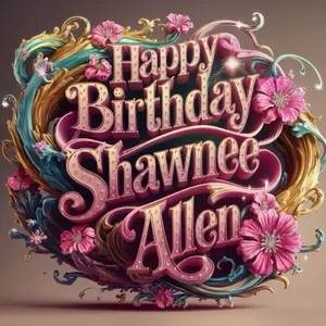 Happy Birthday Shawnee Allen Digital File - Durable Happy Birthday Banner with Colorful Design and Easy-to-Hang Features