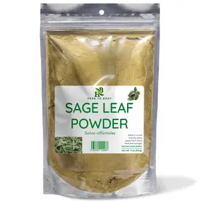 Herb To Body Sage Leaf Powder | Salvia Officinales | Wildcrafted | 4oz | Herbal Wellness