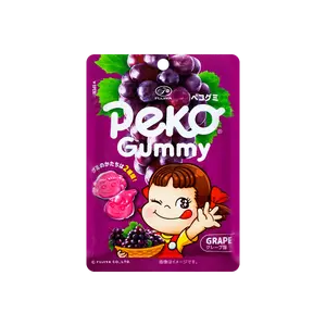 FUJIYA PEKO Grape Gummy Candy - Real Fruit Juice, Soft & Chewy QQ Candy, 50g