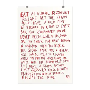 Stylistic Modern Print - Anthony Bourdain - Enjoy The Ride