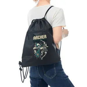 Archery Archer Target Bow and Arrow Print Drawstring Backpack Gym Sports Bag for Outdoor Activities Hiking Travel Suitable for Archery Enthusiasts and Athletes Perfect Gift for Christmas New Year and Birthday Presents