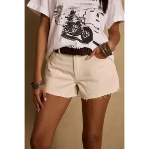 Wrenley Bone Pleated Denim Shorts