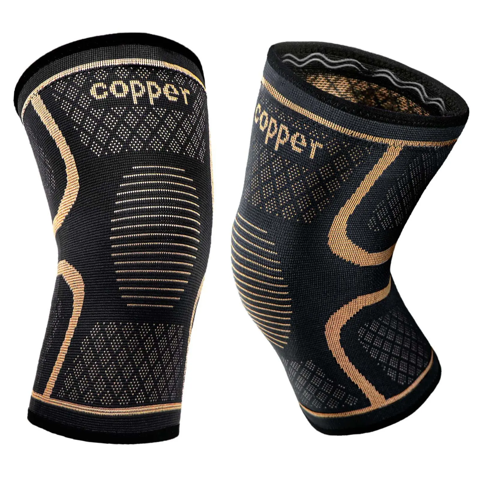 Knee Compression Sleeve for Men & Women - Non-Slip Support Brace for Running, Gym, Weightlifting & Basketball, Breathable Everyday Wear (1 Pair)