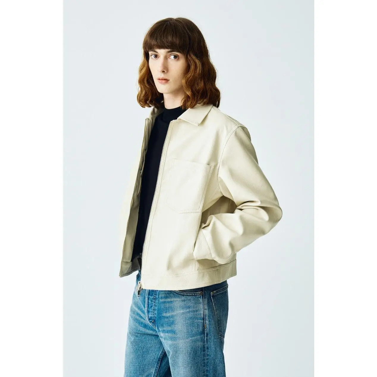 8109 CROP VEGAN LEATHER JACKET