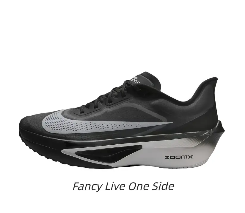 Edgy Full Black Carbon Plate Performance Trainers, full-length rigid carbon plate cuts energy loss during long-distance road jogging