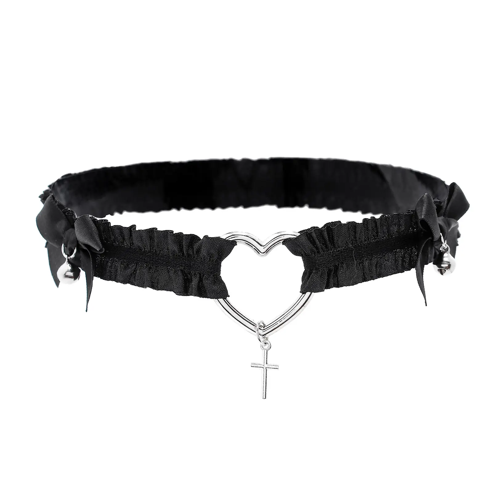 Zeelina Lace Thigh Garter Black Heart Garters Belt Adjustable Leg  Accessories for Women