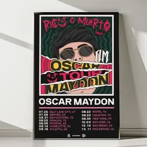 Oscar Maydon Event Poster Rico O Muerto Tour 2025 Schedule Home Decor Posterr Rico O Muerto Tour 2025 Schedule Home Decor Poster