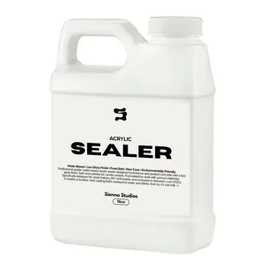 Sienna Studios Acrylic Sealer for Concrete & Cement Crafts – Low Gloss, Non-Toxic, Water Resistant, Food Safe – Compatible with Jesmonite – 16 oz