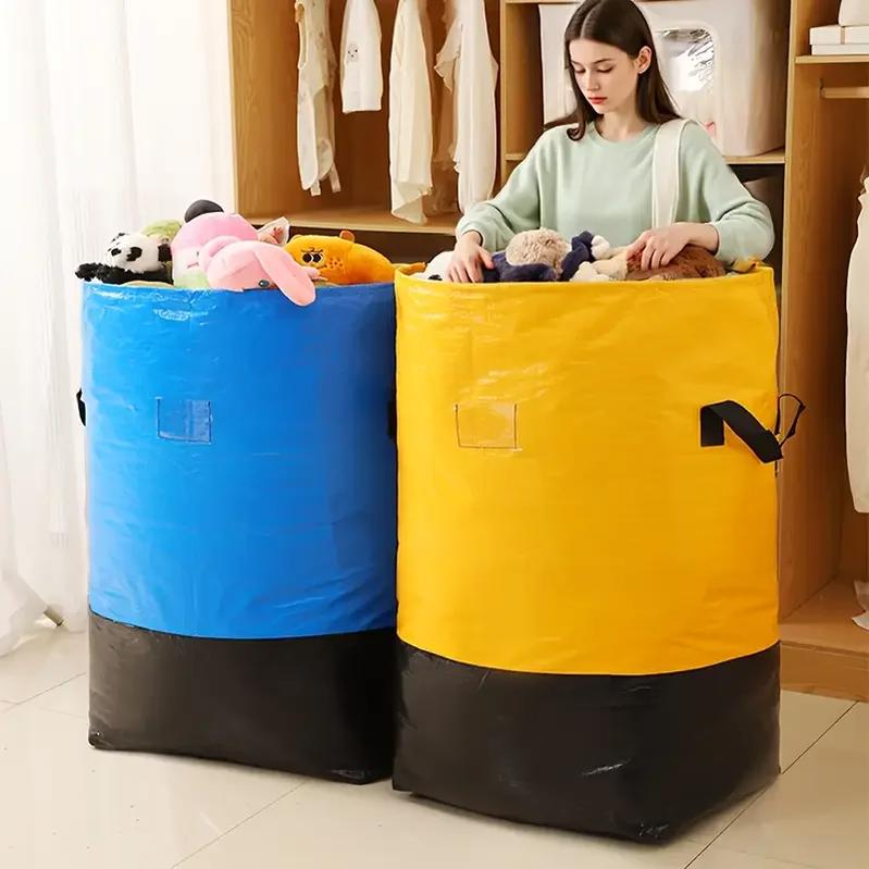 1PCS Large Capacity Waterproof Clothing Down Comforter Storage Bag Mobile Packaging Transport Luggage Bag Moving Travel Organizer