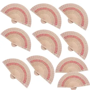 Bohemian Vintage Folding Fan, Handheld Wooden Fan, Wedding Fan, Artistic Cutout Fan, Perfect for Weddings, Parties, Gifts, Dance Performances