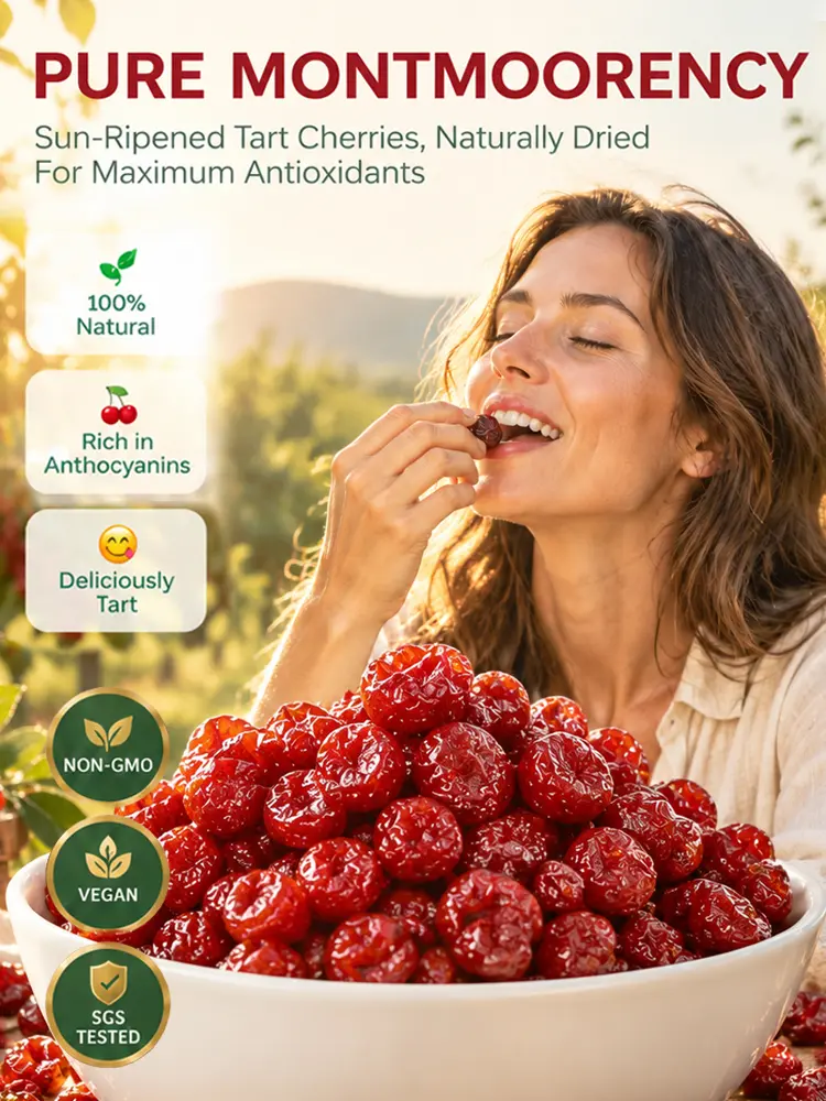 Low-sugar healthy snack: Naturally additive-free selected dried cherries, soothing and nourishing, versatile and burden-free.