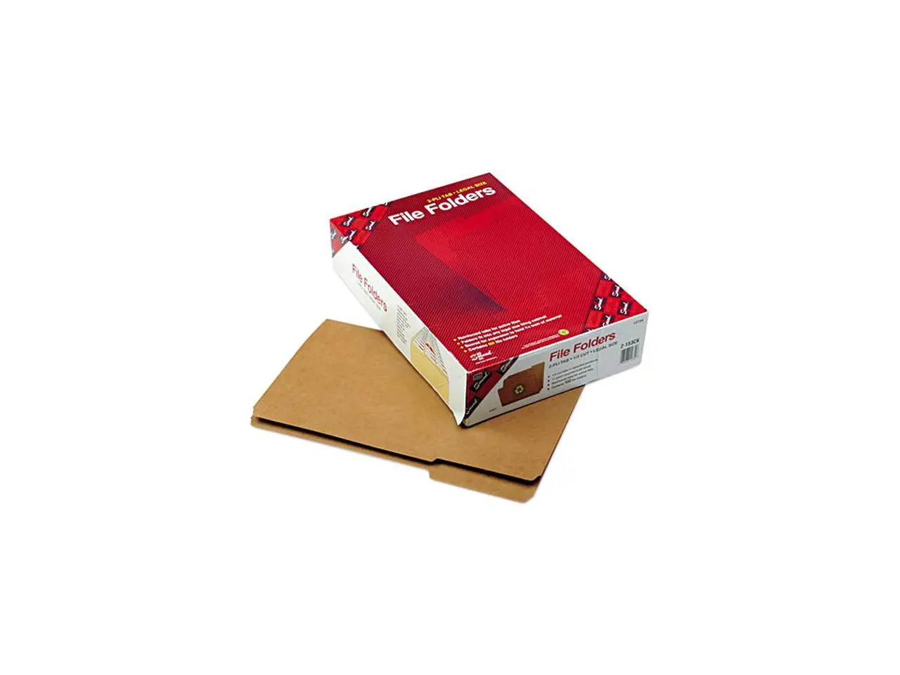 Smead 15734 Kraft File Folders, 1/3 Cut, Reinforced Top Tab, Legal, Brown, 100/Box