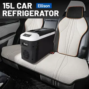 Car Refrigerator Portable Car Fridge 12V Refrigerator 15 Liter Freezer Compressor Cooler 12V/24V DC 110～240 V AC for Outdoor Camping Travel Home Use -18℃~+65℃