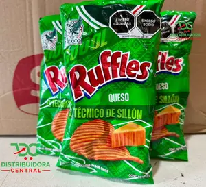 Ruffles Queso Pack 48 Grams - Crispy & Crunchy Mexican Chips for Quick Snack