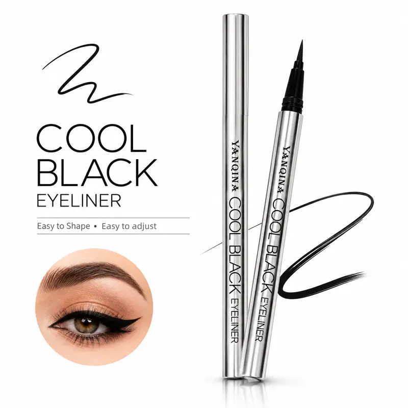Liquid Eyeliner, Micro Ultra Fine Tip, Precise Lines, Black Vegan Eyeliner, Smudge Proof, Long Lasting Satin Finish, Beginner Friendly for Daily & Party Eye Makeup Waterproof