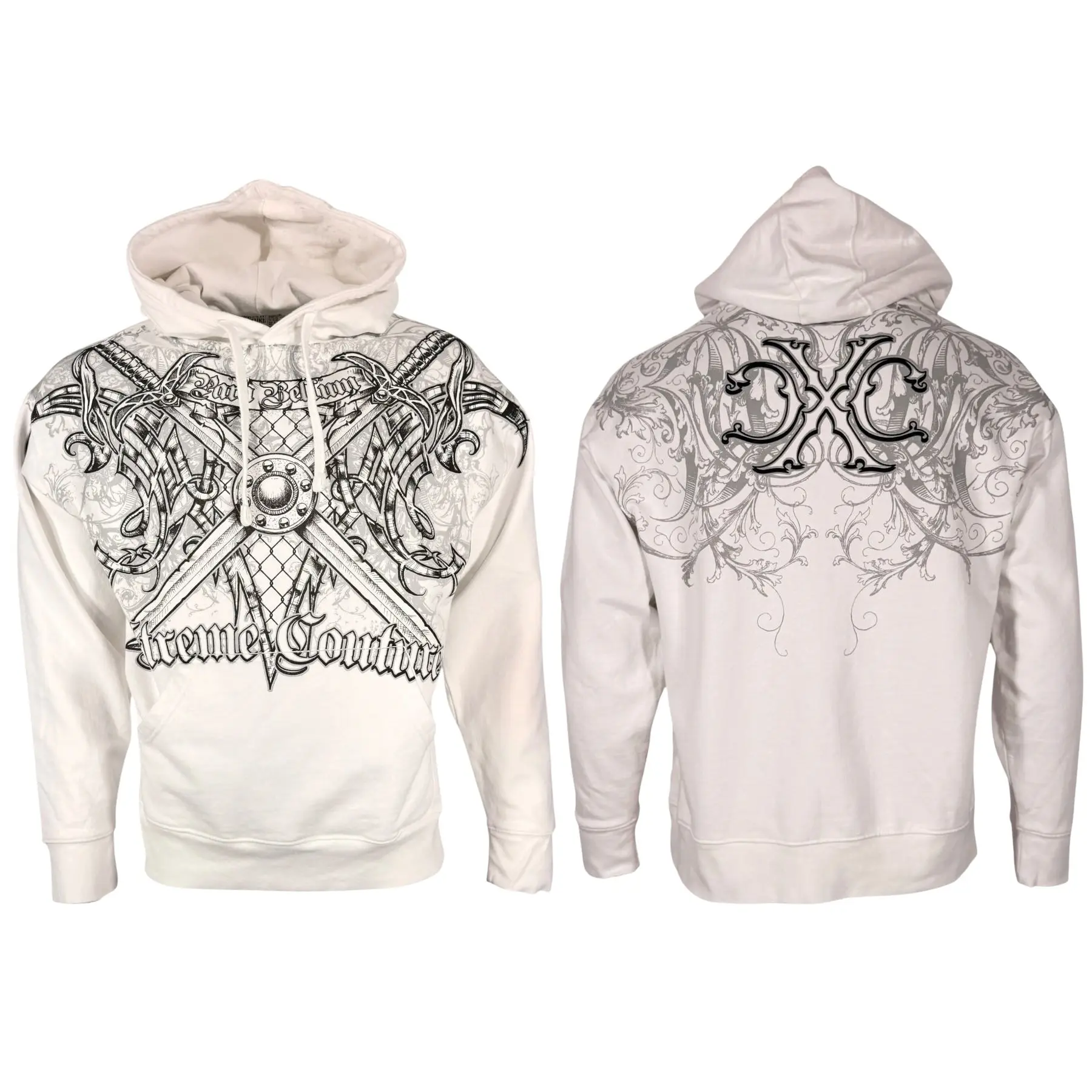 Xtreme Couture Men's Perseus Graphic Pullover Hoodie - 100% Cotton Longsleeve Casual Tops Sweatshirt, Longsleeves
