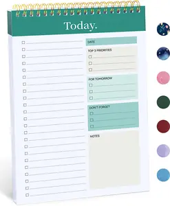 To Do List Notepad Daily Planner 52 Sheets | Undated Task List Notebook for Work Home School | Goal Setting Productivity Notepad 9.8x6.5