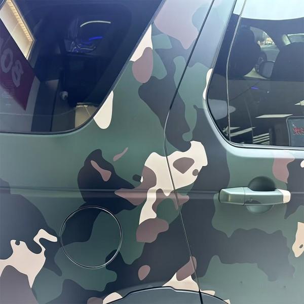 50x300cm/19.7"x118" Camo Car Wrap Vinyl, Military Style Camouflage Vehicle Decal Film, Waterproof Bubble-Free UV Resistant, Easy to Apply Remove, Fits Off-Road SUV Truck Van, Exterior Decor Accessory for Car Truck Van