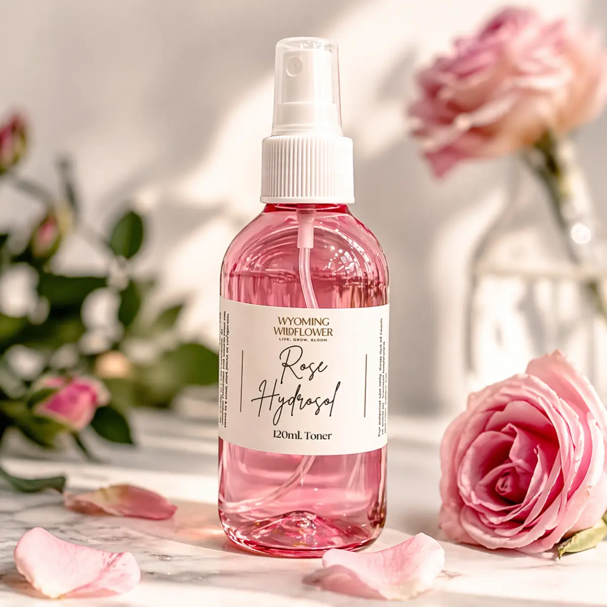 Bulgarian Rose Hydrosol- Skin Tightener and Toner Skincare Glycerin Hydrate Moisture Organic Tightening Moisturizing Sensitive