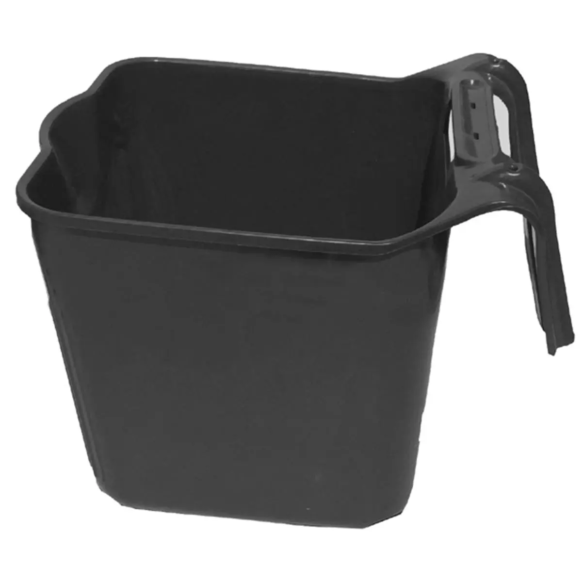 Tuff Stuff Products SQHBK 14 qt. Square Fence Hook Bucket, Black, Gallon Bucket, Portable Outdoor Bucket, Easy Pouring