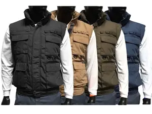 Men’s & Big Men’s Multiple Pocket Water Resistant Poplin Shell Padded Vest