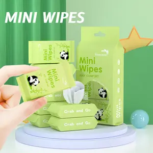 Impossibly Compact Mini Travel Wipes: Natural Extracts, Hypoallergenic, Unscented & Alcohol-Free - Eco-Friendly, Biodegradable, Skin-Safe, Hydrating Wet Wipes for Travel, Face, Hands, Makeup Removal, Daily Cleaning & Outdoor Use, 3 Pack 192 Count