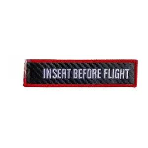 "Insert Before Flight" Carbon Fiber Style Keytag