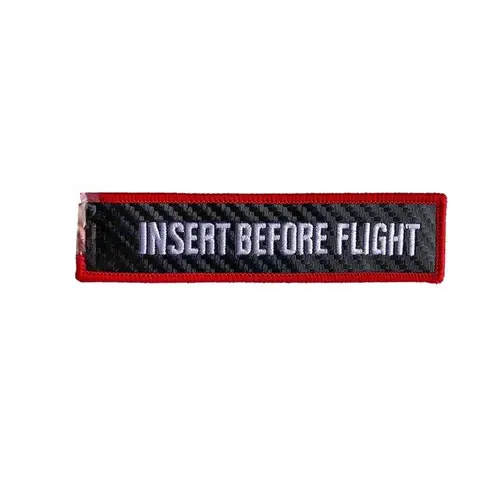 "Insert Before Flight" Carbon Fiber Style Keytag