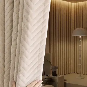 1pc Blackout Thick Quilted Curtains, Grommet Top, Windproof & Cold Resistant Soundproof Thermal Insulated Drapes for Bedroom & Living Room