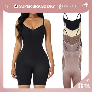 FeelinGirl Shapewear for Women Butt Lifter Bodysuit  Tummy Control Shapewear Seamless Womenswear Comfort Spaghetti Strap Hip Underwear Basic Minimalist Super Brand Day #Summervibes