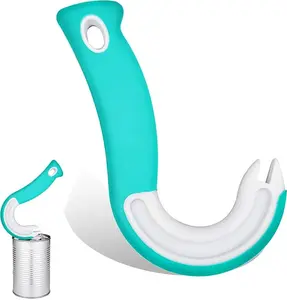 Manual Can Opener Easy Grip Hook Can Opener Durable Plastic Perfect for Home and Restaurant Use Ideal Christmas Party Accessory